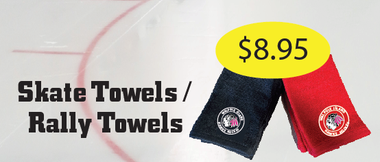 Hawks Towel/Skate Towel with Logo Embroidered.