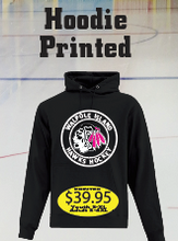 Load image into Gallery viewer, Hawks Hoodie with large logo printed or embroidered
