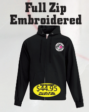 Load image into Gallery viewer, Hawks FULL ZIP Hoodie with large logo printed or embroidered
