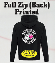 Load image into Gallery viewer, Hawks FULL ZIP Hoodie with large logo printed or embroidered
